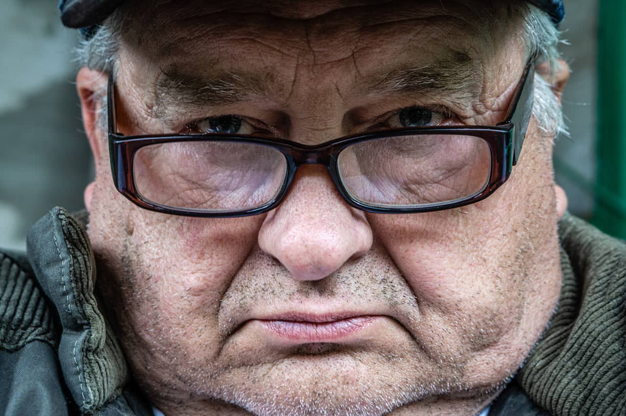 Image of a cranky old dad to go with article